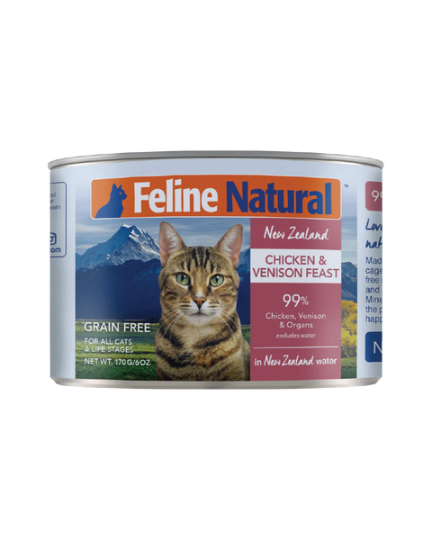 FelineNatural Chicken & Venison Can - 6oz