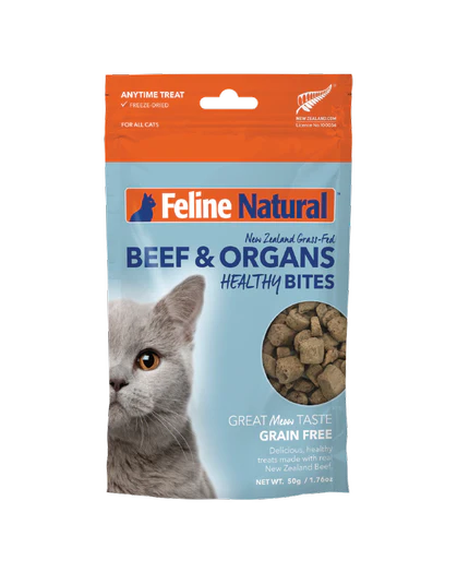 FelineNatural Natural Beef Healthy Bites - 50g