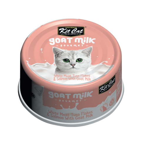 KitCat White Meat Tuna Flakes & Salmon With Goat Milk | 70g