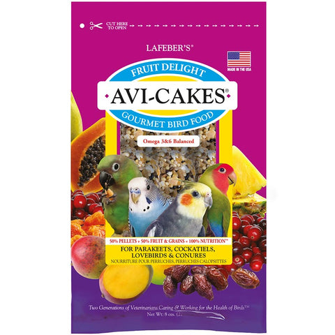 LAFEBER Avi-Cakes Fruit Delight for Small Birds - 8oz