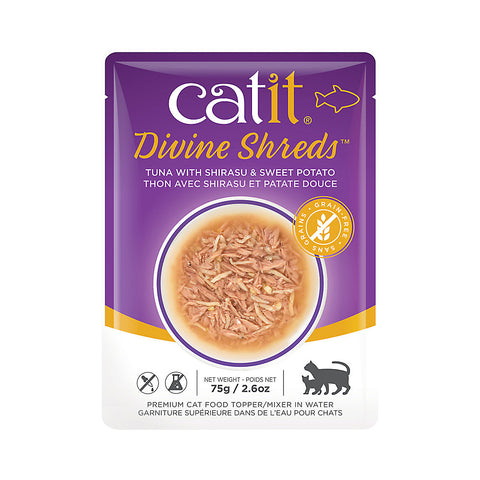 Catit Divine Shreds Tuna Shirasu & Sweet Potato - 75g