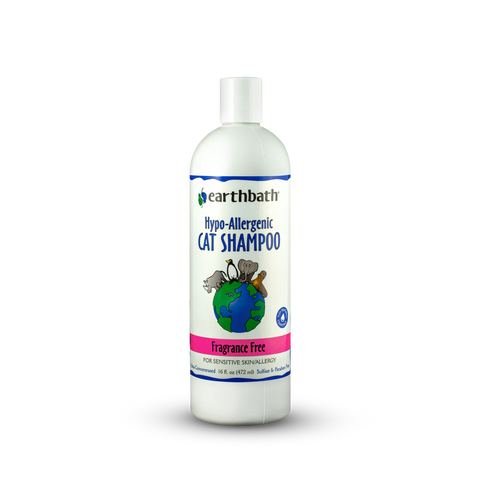 Earthbath Hypo-Allergenic Cat Shampoo | Fragrance Free 16oz