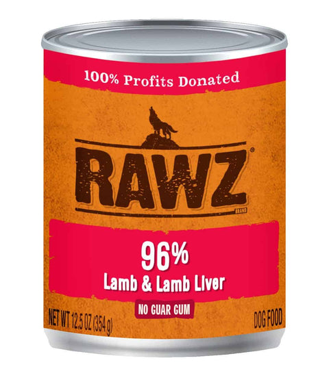 RAWZ 96% Lamb & Lamb Liver for Dogs 12.5oz