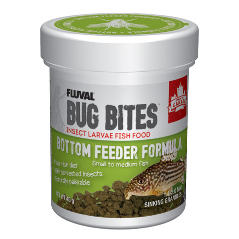 Fluval Bug Bites Bottom Feeder Formula - Small to Medium - 1.4-1.6 mm granules - 45 g