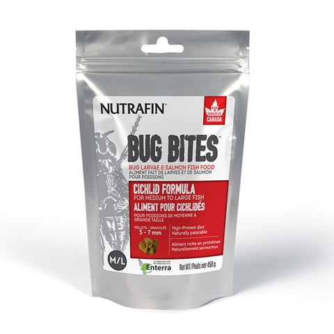 Fluval Bug Bites Cichlid Formula – Medium to Large Fish - 5-7 mm pellets – 450 g