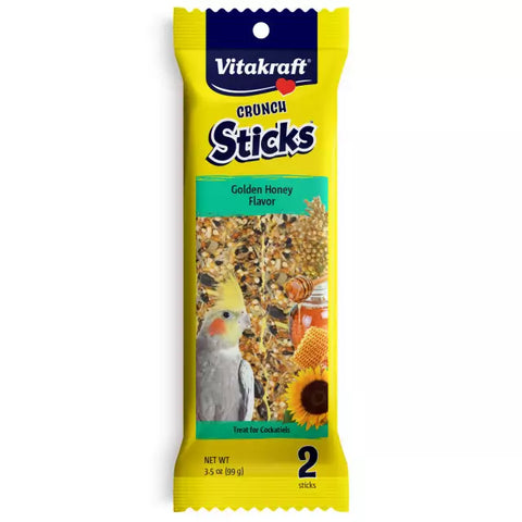 Vitakraft Cockatiel Golden Honey Crunch Sticks - 3.5oz