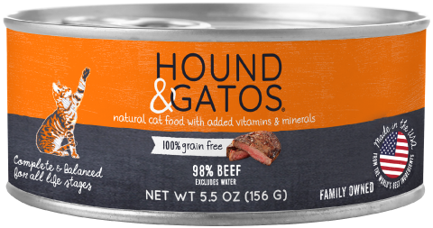 Hound & Gatos Beef For Cats 5.5oz