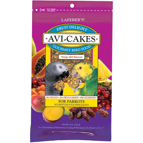 LAFEBER Avi-Cakes Fruit Delight for Parrots - 8oz