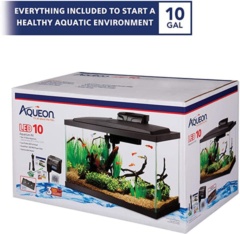 Aqueon Aquarium Fish Tank Starter Kit with LED Lighting