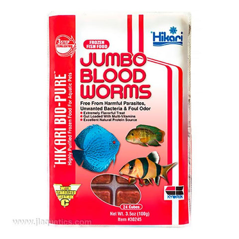 Hikari Frozen Jumbo Bloodworm Cubes - 3.5oz
