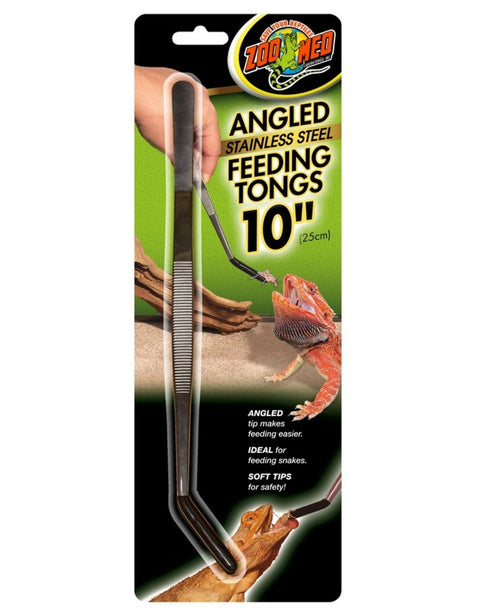 Zoo Med Angled Feeding Tongs 10"